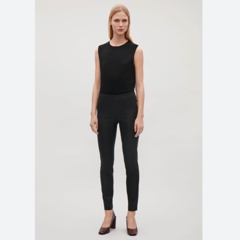 COS Black Side Zip Slim Fit Pants